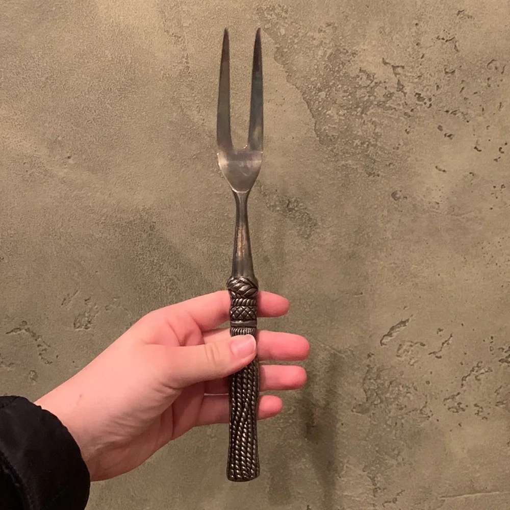 Vintage Silea Silver Carving Knife and Meat Fork Set